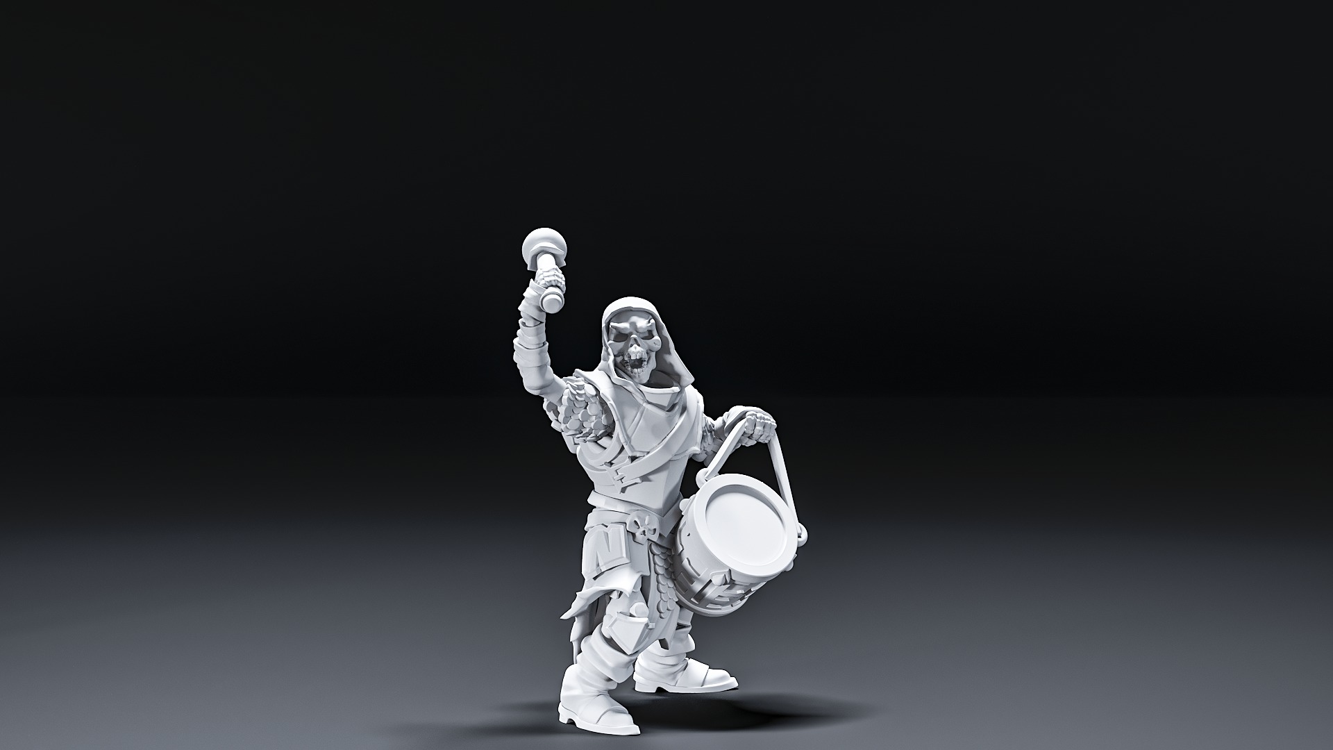 Skeleton Watch 7 musician male Combined 3D print model_1