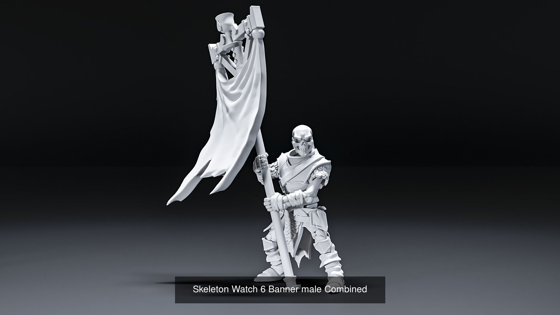 Skeleton Watch Combined scull warrior 3D Model Collection_6