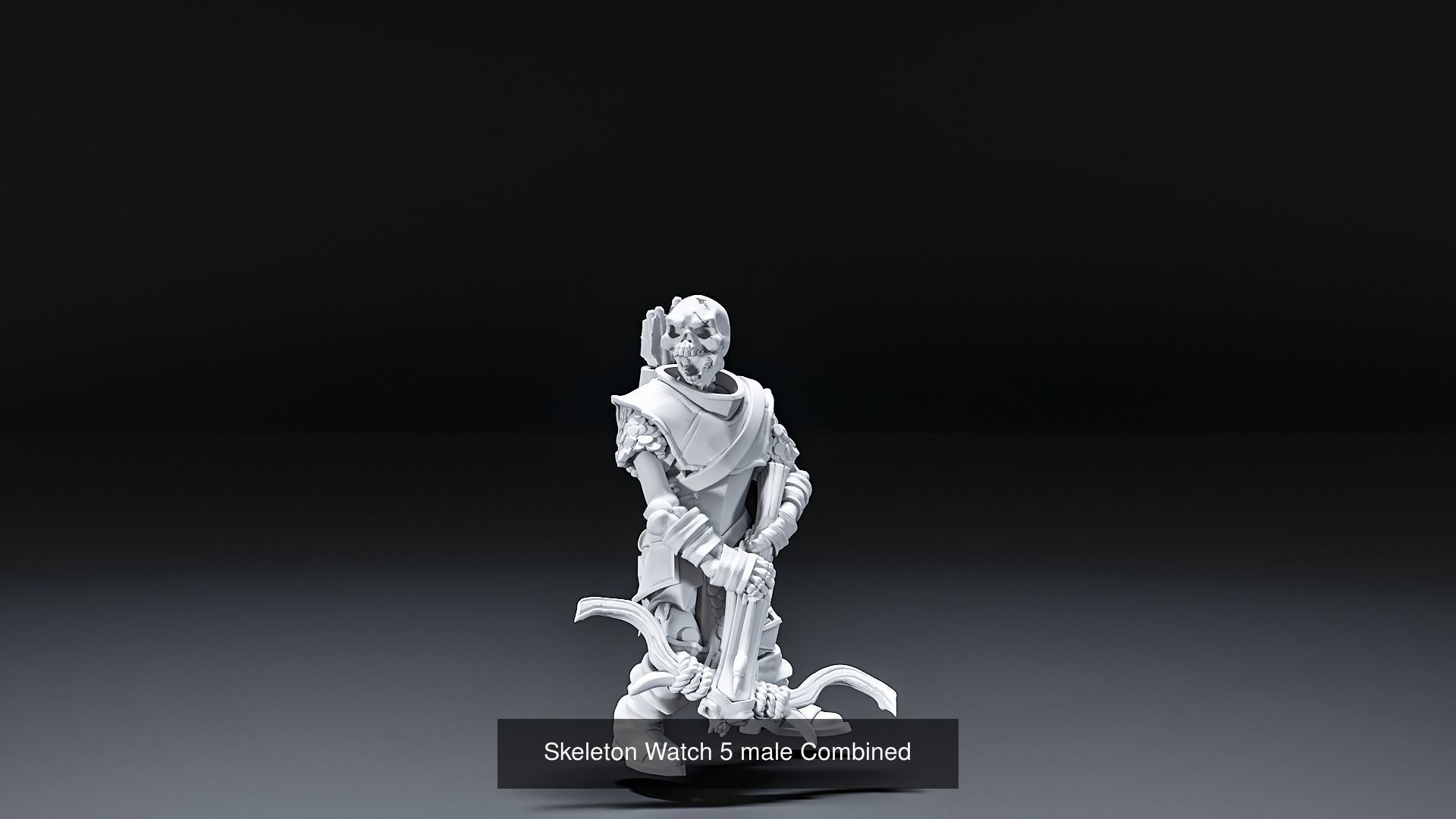 Skeleton Watch Combined scull warrior 3D Model Collection_5