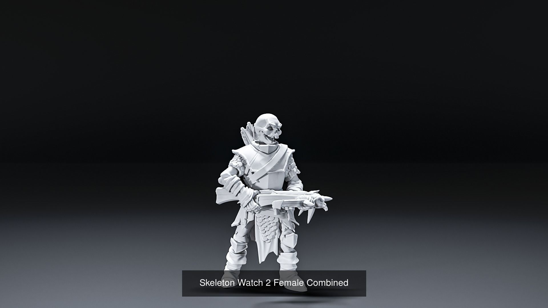 Skeleton Watch Combined scull warrior 3D Model Collection_2