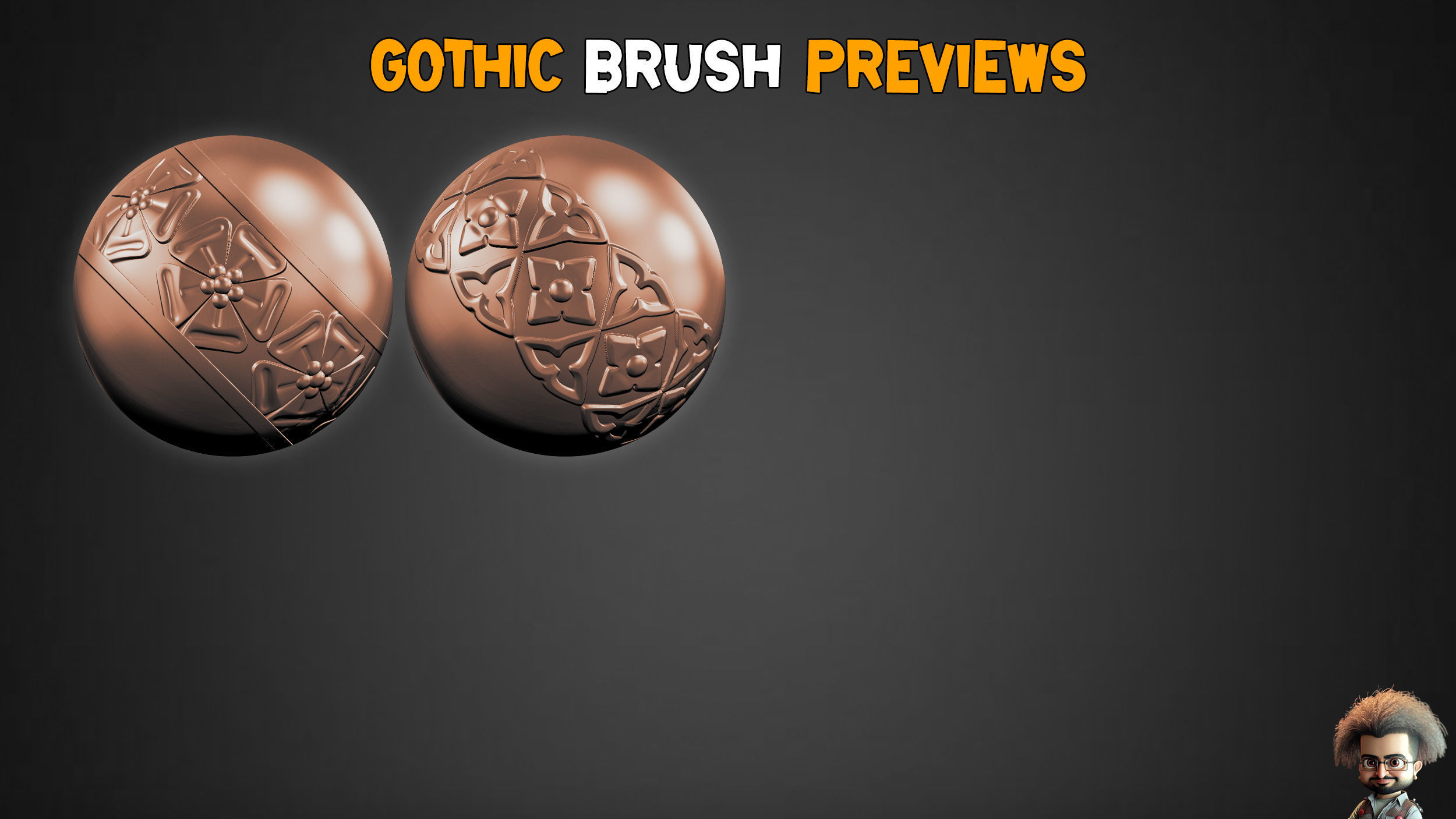 50 Gothic Trim Brushes and 3D Models Vol 23 3D model_8