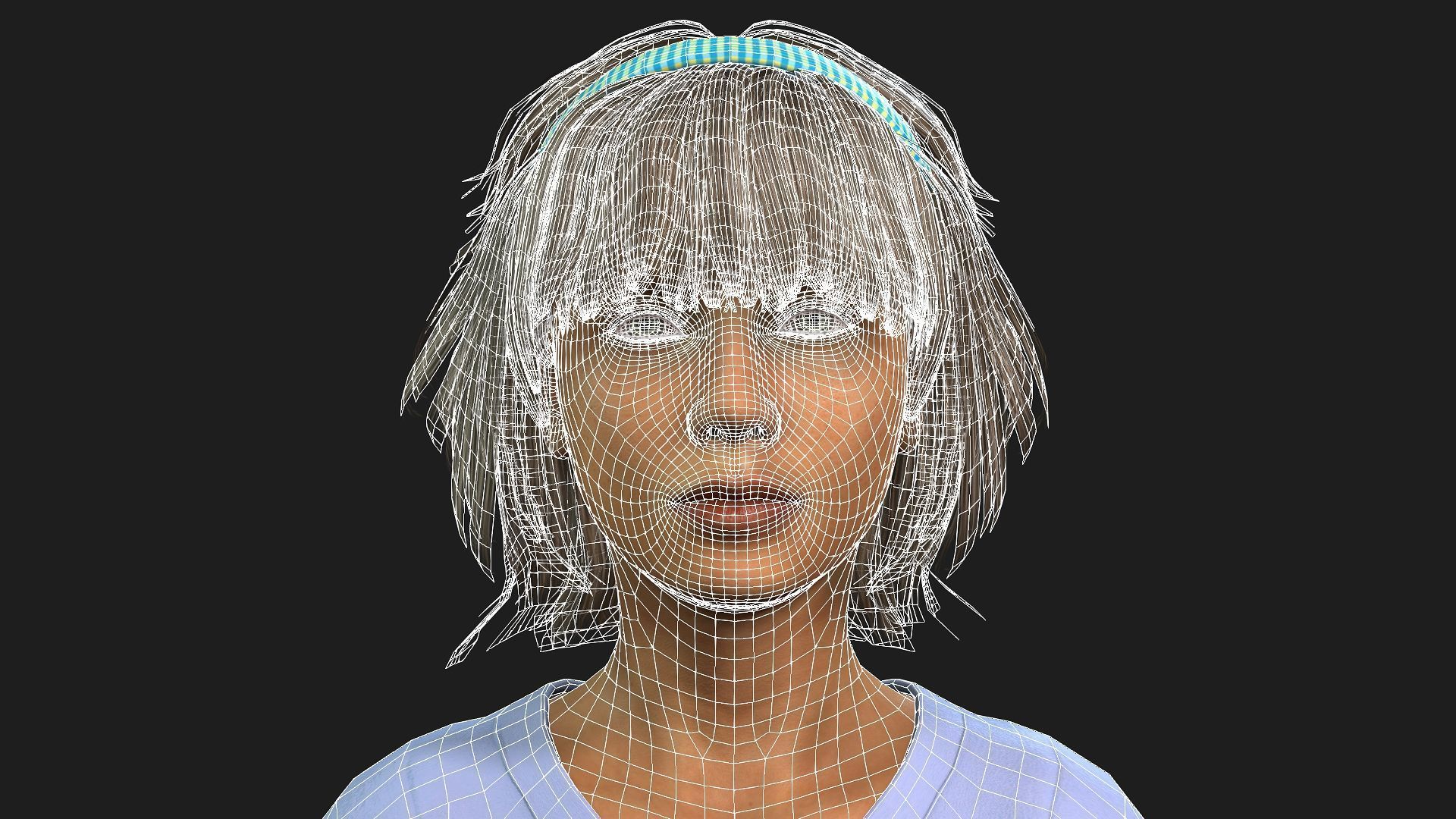 3D female character rigged textured and animation ready 3D model_27