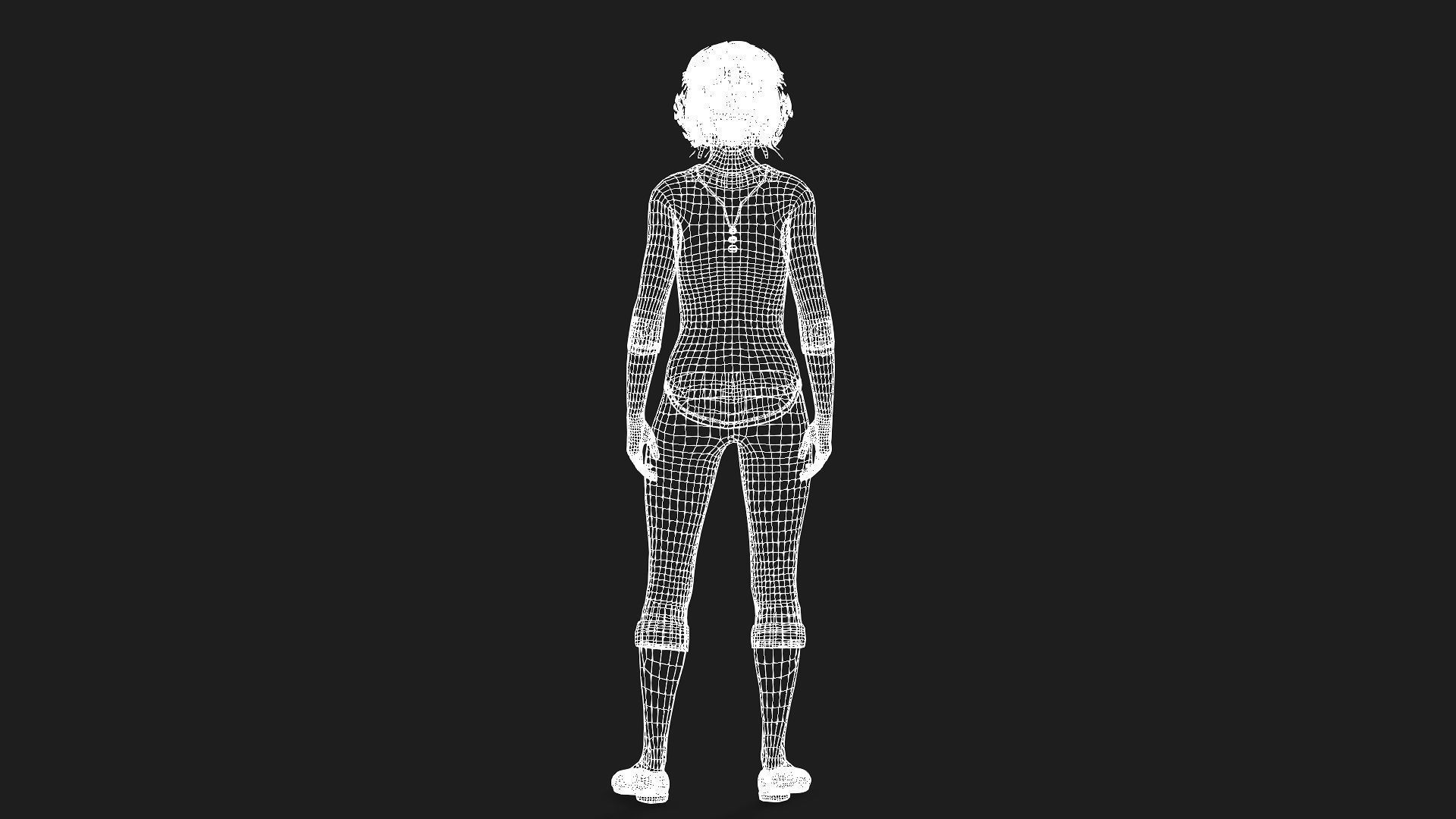 3D female character rigged textured and animation ready 3D model_24