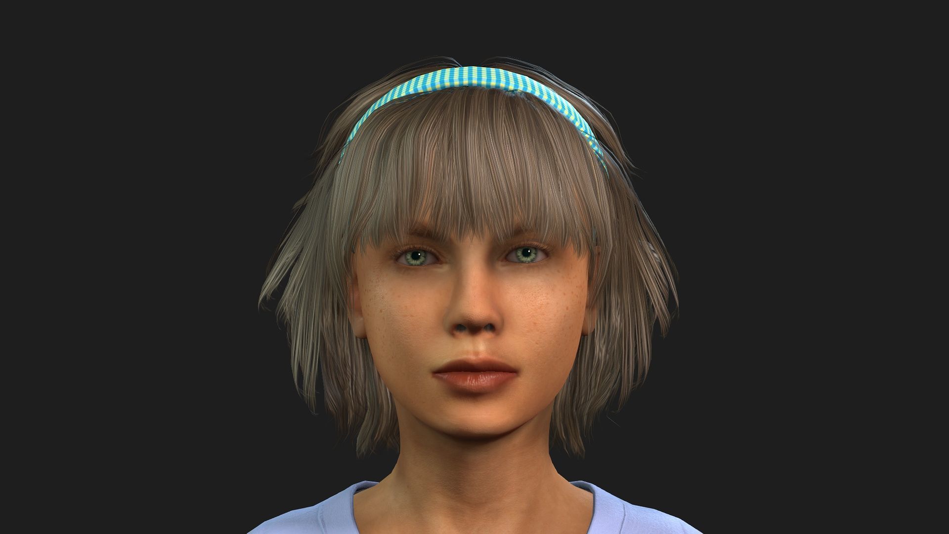 3D female character rigged textured and animation ready 3D model_4