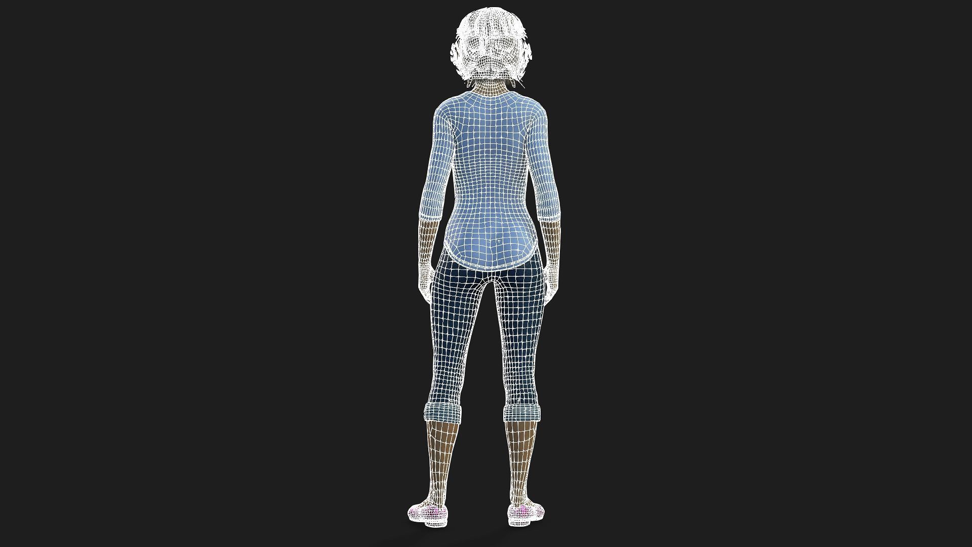 3D female character rigged textured and animation ready 3D model_28