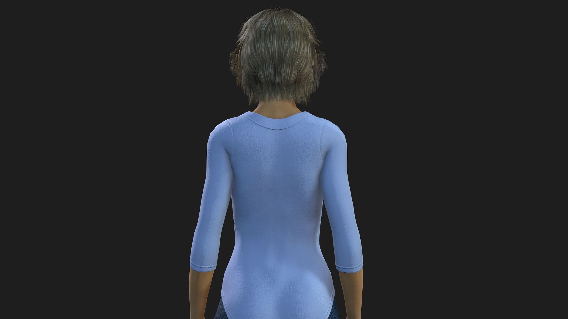 3D female character rigged textured and animation ready 3D model_9