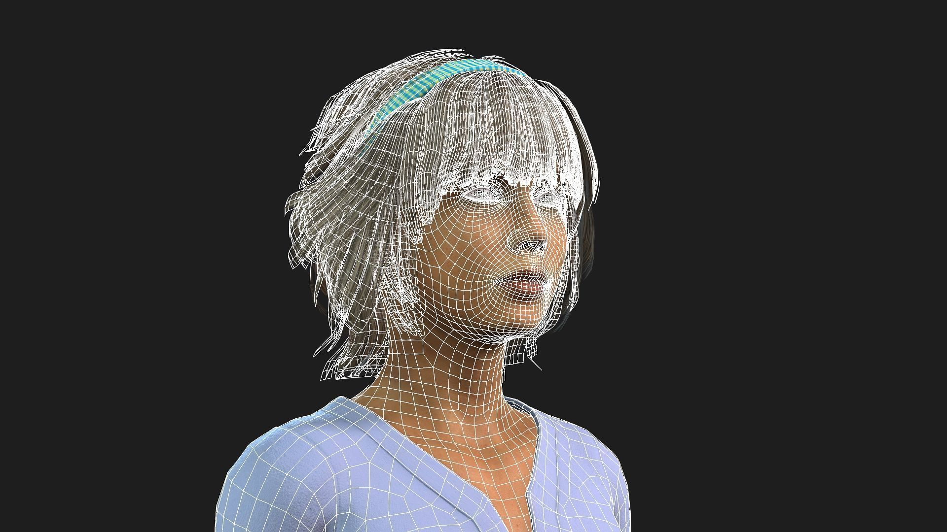 3D female character rigged textured and animation ready 3D model_31