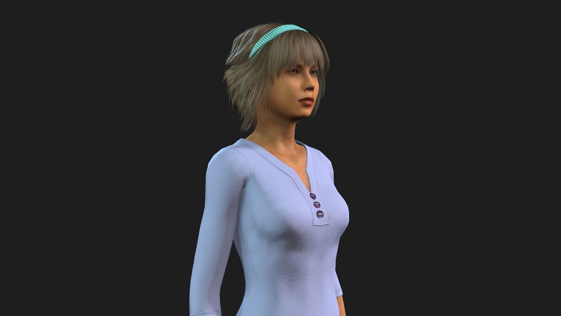 3D female character rigged textured and animation ready 3D model_13