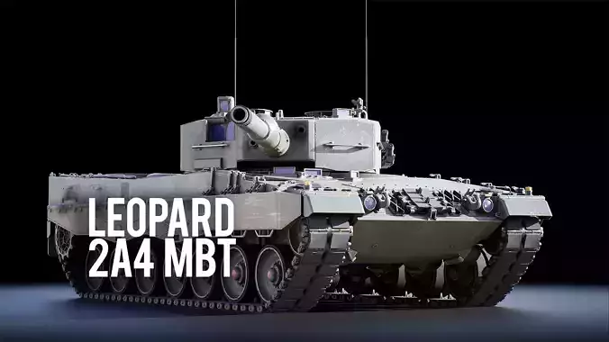 Leopard 2A4 MBT UE5 v1 Low-poly 3D model