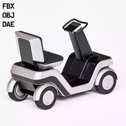 The Future of Personal Mobility Low-poly 3D model The Future of Personal Mobility Low-poly 3D model