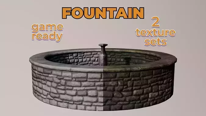 Old Garden Fountain water dirty stones