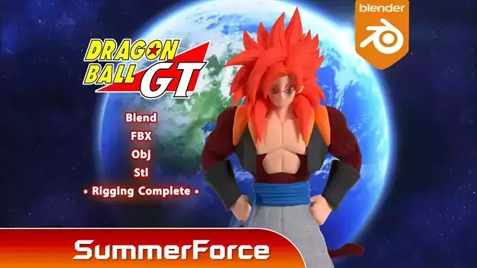 Gogeta Super Saiyan 4 - Dragonball GT 3D model
