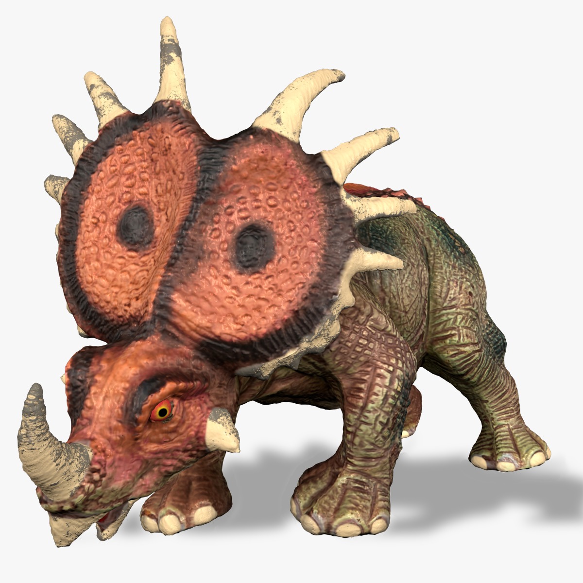 Styracosaurus spiny lizard Low-poly 3D model_3