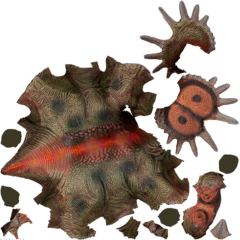 Styracosaurus spiny lizard Low-poly 3D model_7