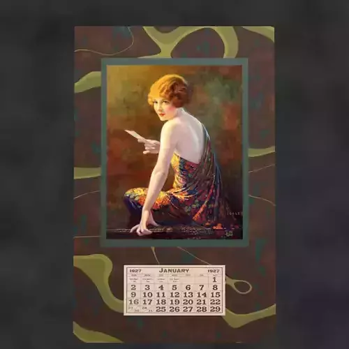 Pinup Calendar-Stylized-Eggleston-1927 Low-poly 3D model