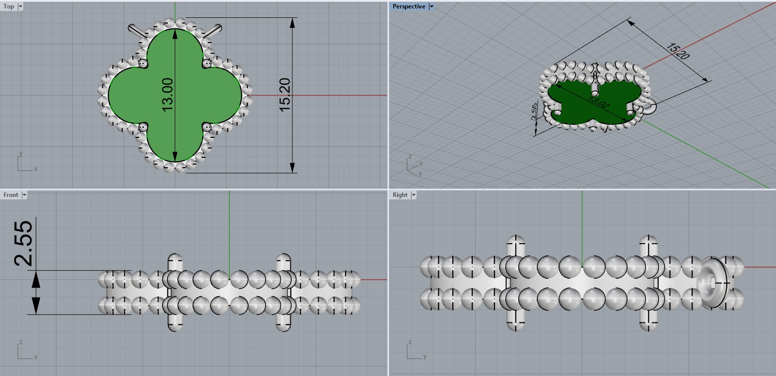 Pendant model 575 3D print model_4