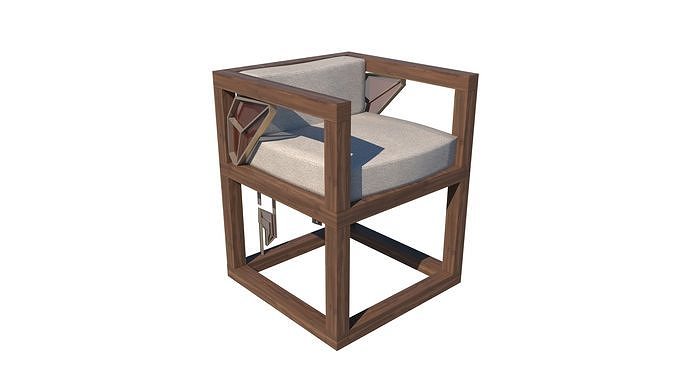 Geometric Gem Chair free for 1 day  Free 3D model