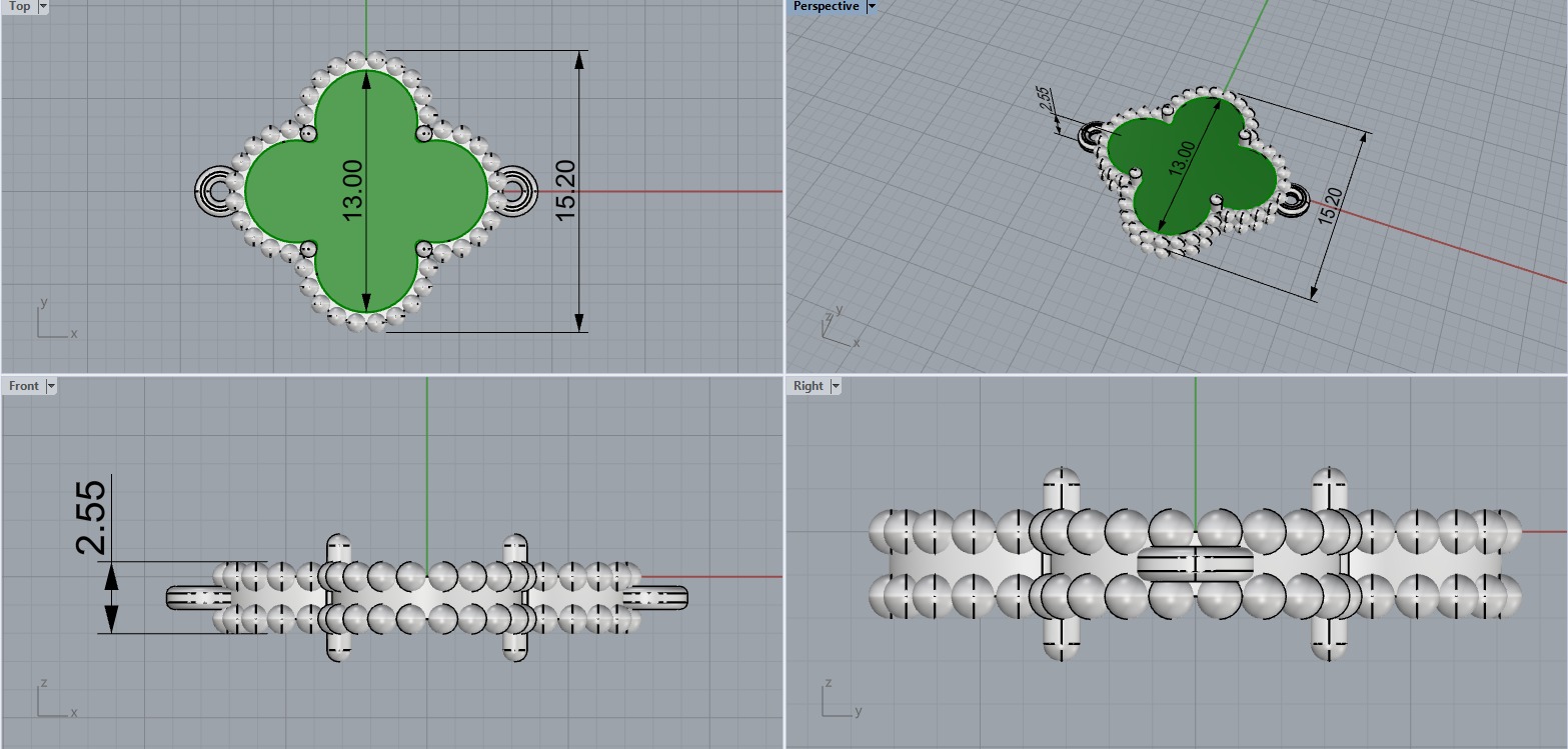 Bracelet model 574 3D print model_3