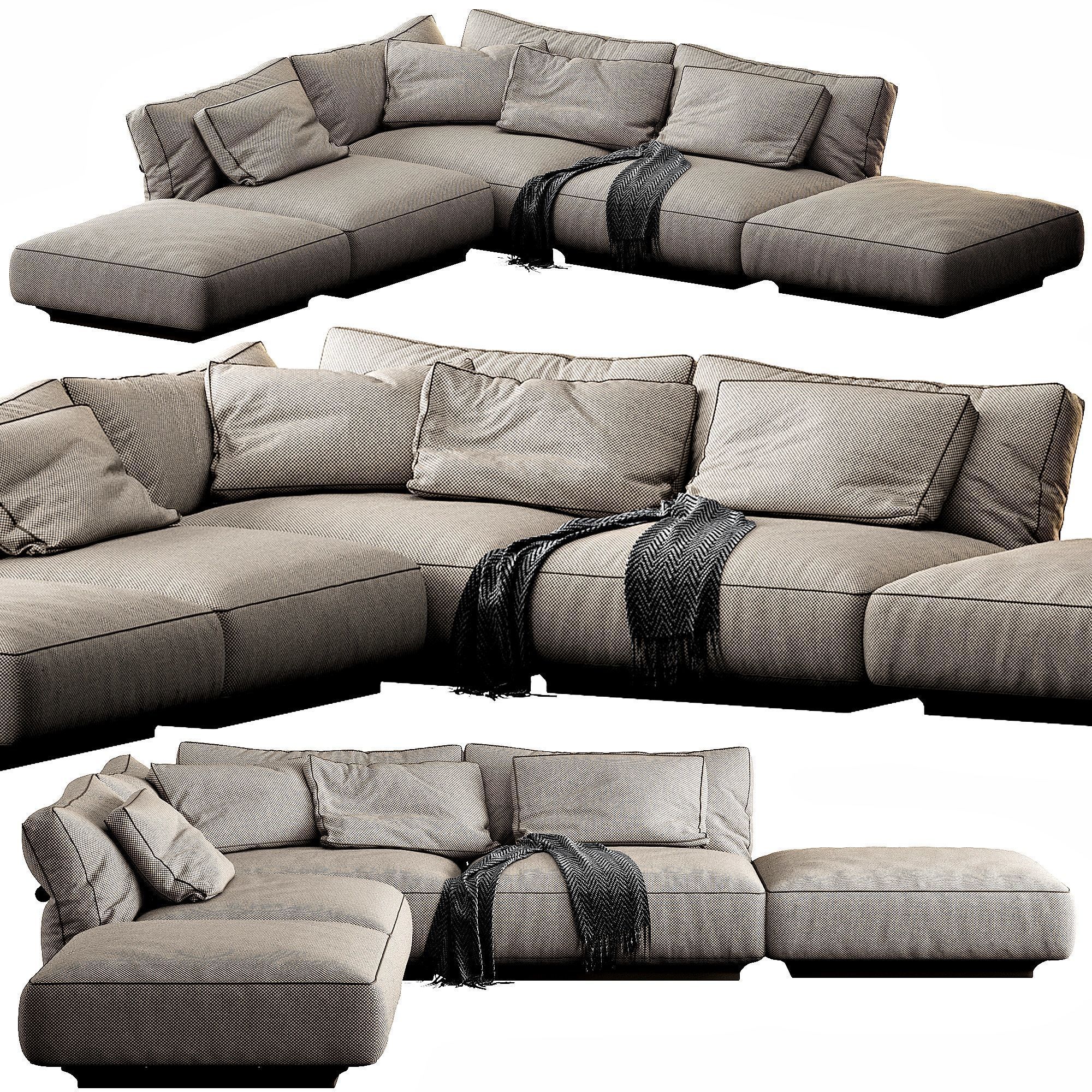 Flexform Camelot 3D model_1