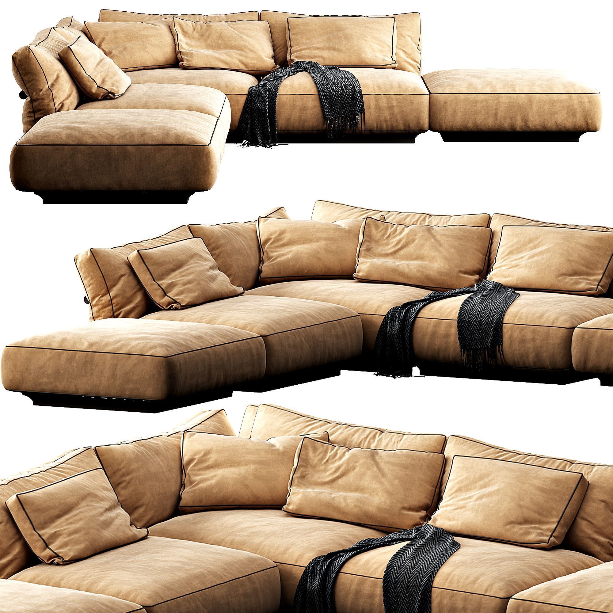 Flexform Camelot 3D model_2