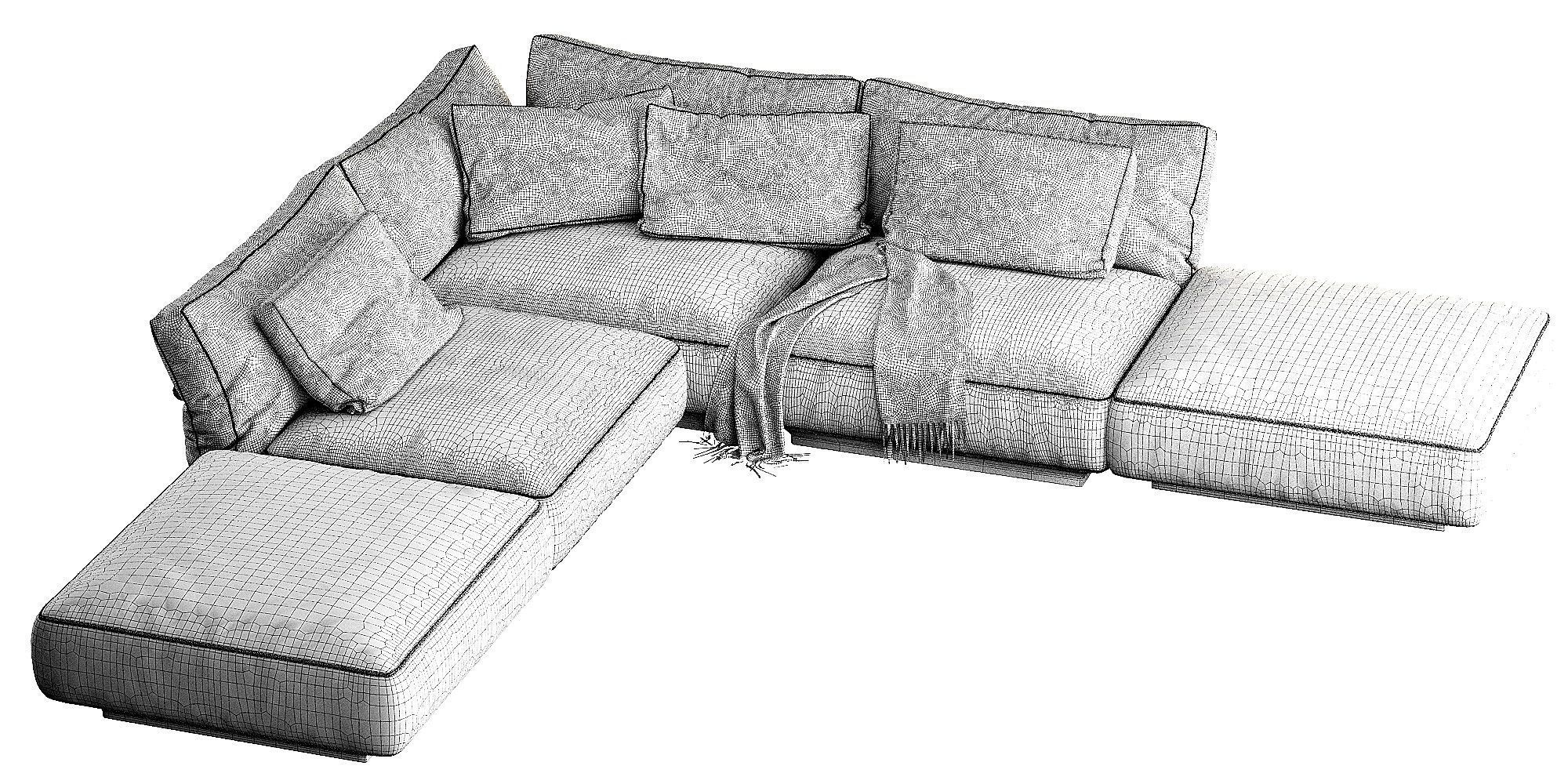 Flexform Camelot 3D model_15