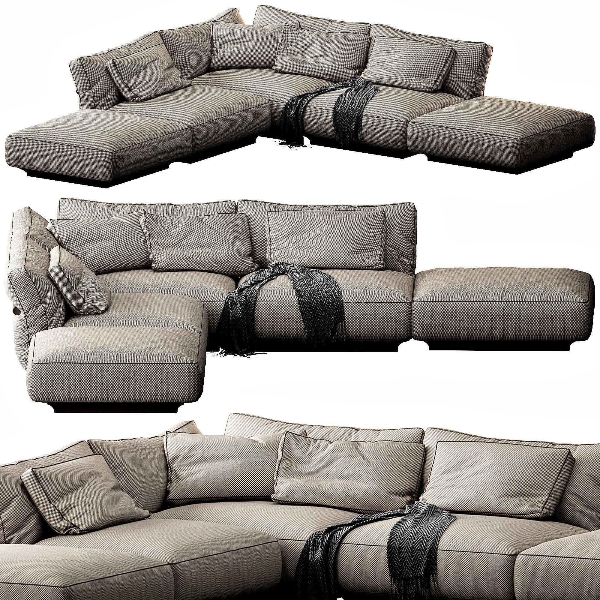 Flexform Camelot 3D model_3