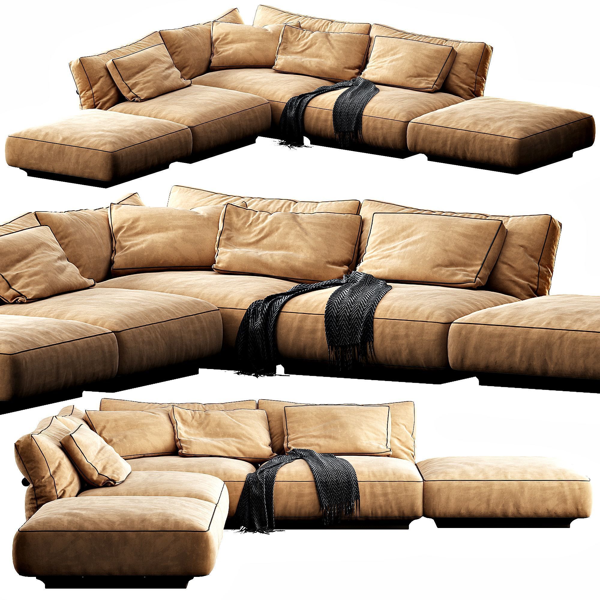 Flexform Camelot 3D model_4