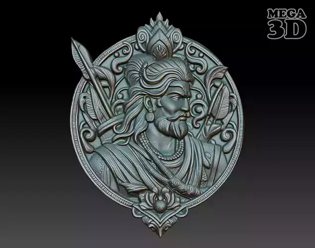Indian Warrior basrelief 07 240901 3D print model