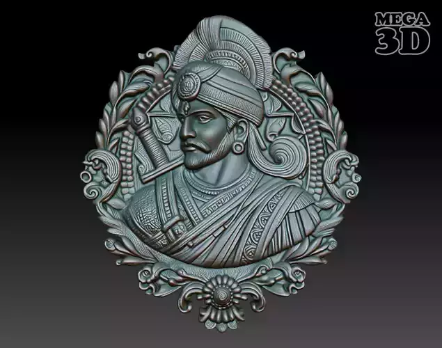 Indian Warrior basrelief 02 240901 3D print model