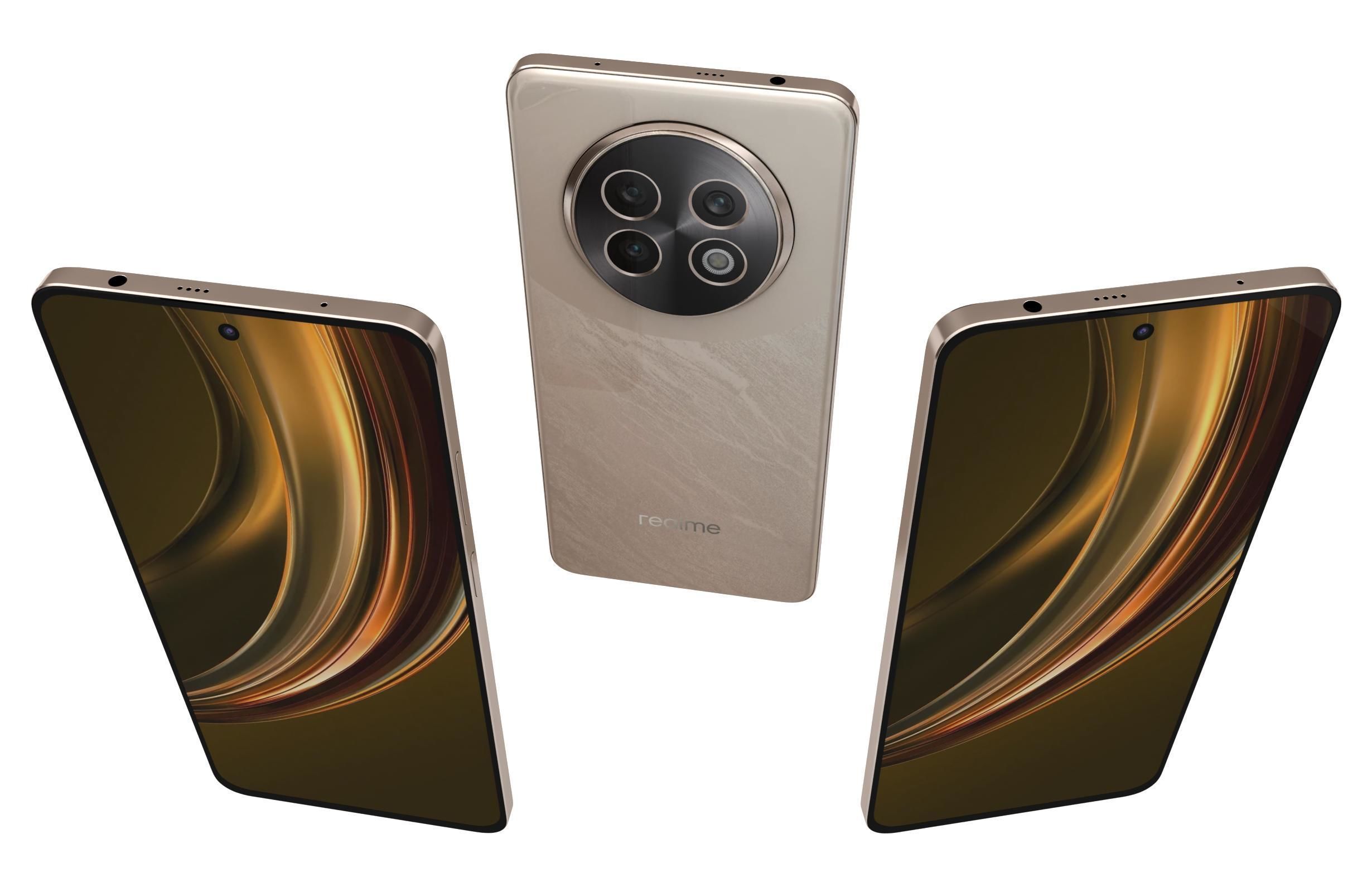 Realme 13 Plus 5G Victory Gold 3D model_1