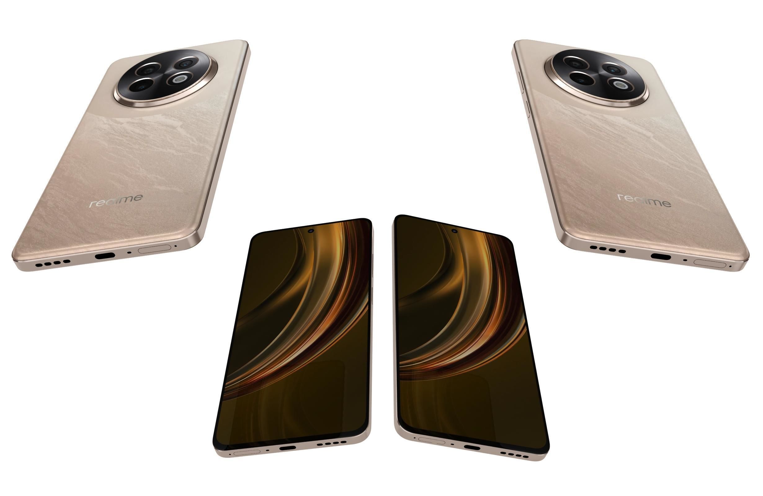 Realme 13 Plus 5G Victory Gold 3D model_4