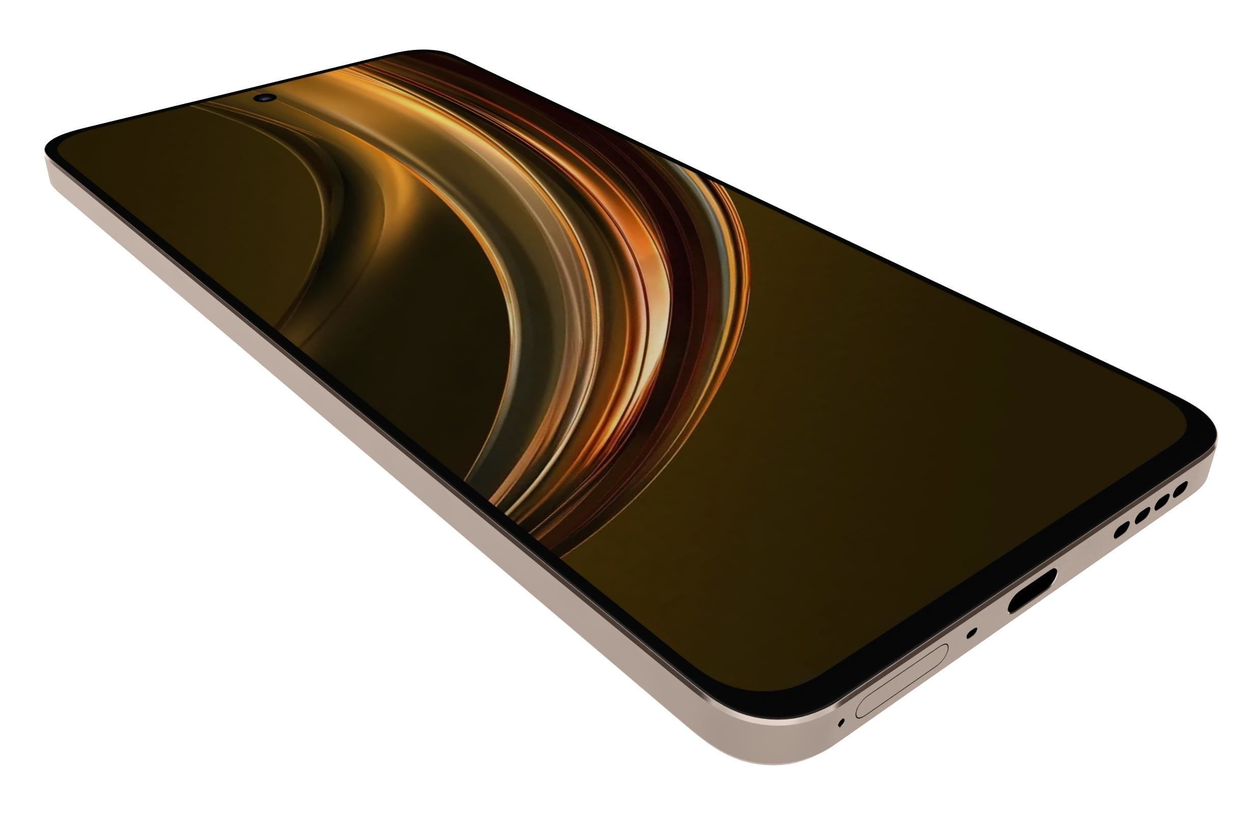 Realme 13 Plus 5G Victory Gold 3D model_12