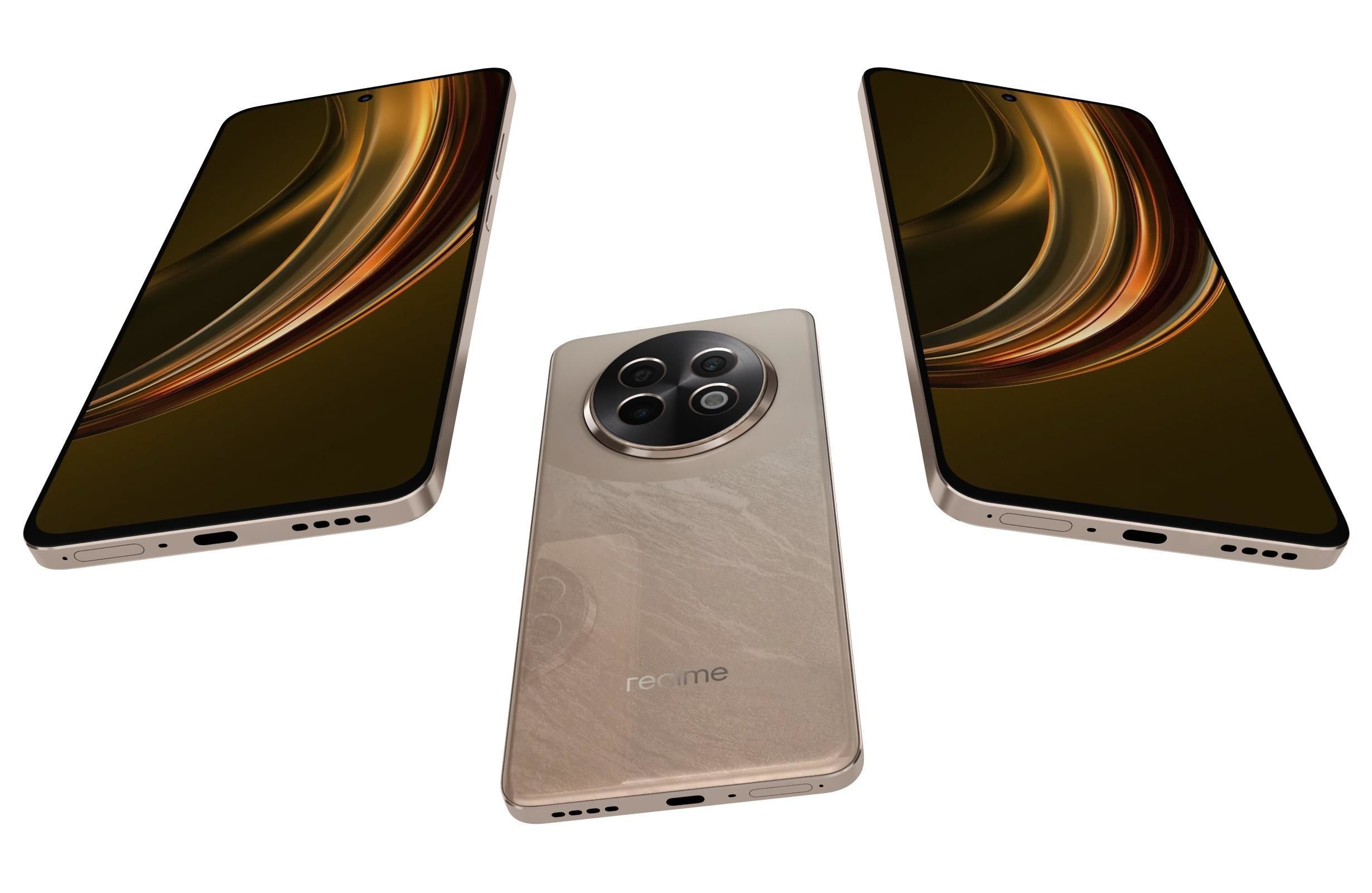 Realme 13 Plus 5G Victory Gold 3D model_2