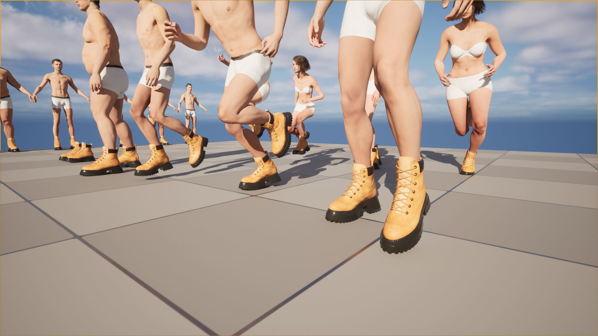 Boots 71 - All MH Bodies and UE5 Skeletons - Rigged Low-poly 3D model_16
