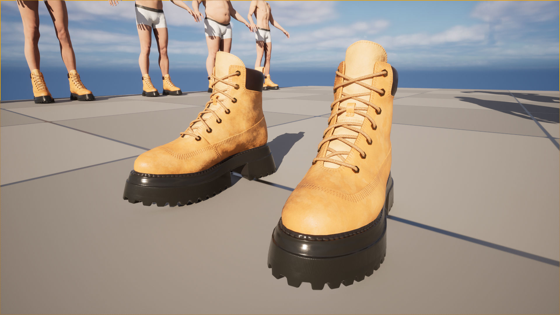 Boots 71 - All MH Bodies and UE5 Skeletons - Rigged Low-poly 3D model_20