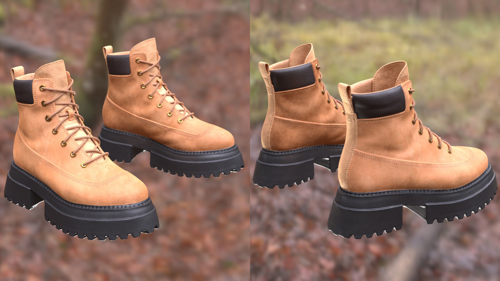 Boots 71 - All MH Bodies and UE5 Skeletons - Rigged Low-poly 3D model_8