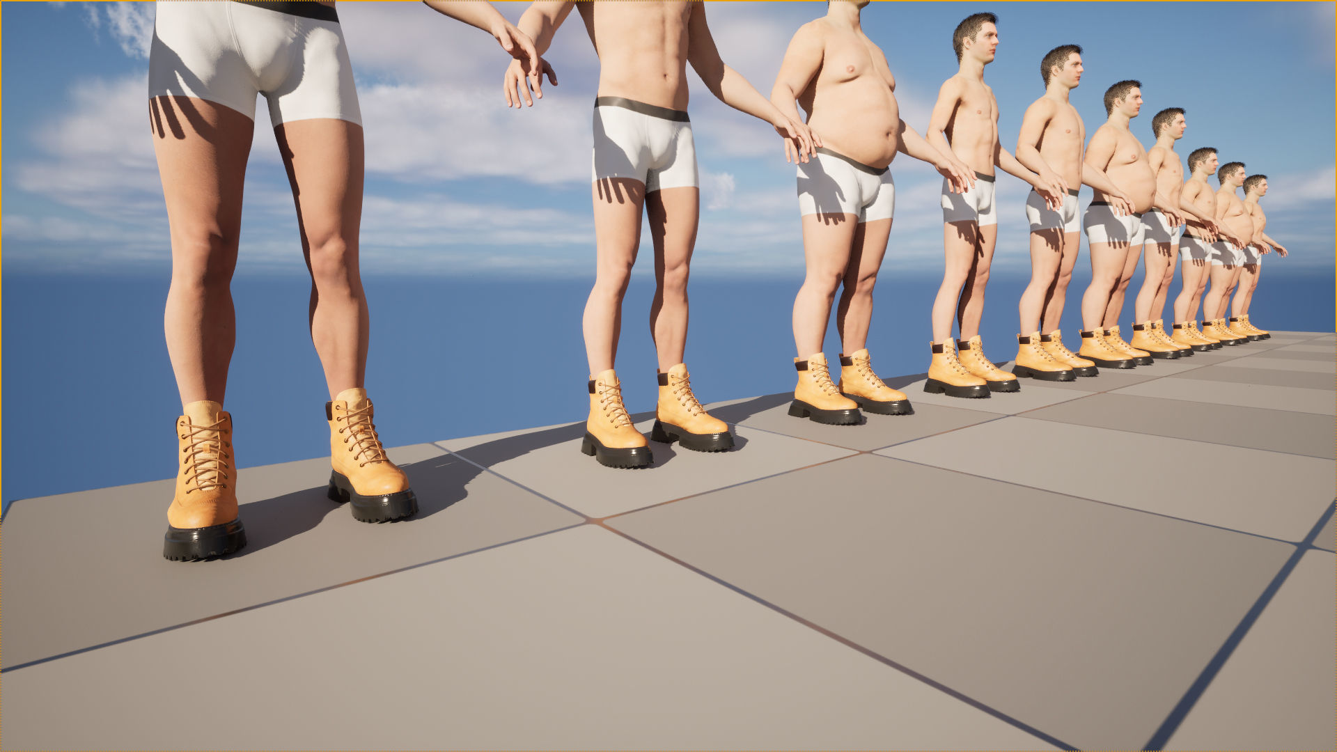 Boots 71 - All MH Bodies and UE5 Skeletons - Rigged Low-poly 3D model_17