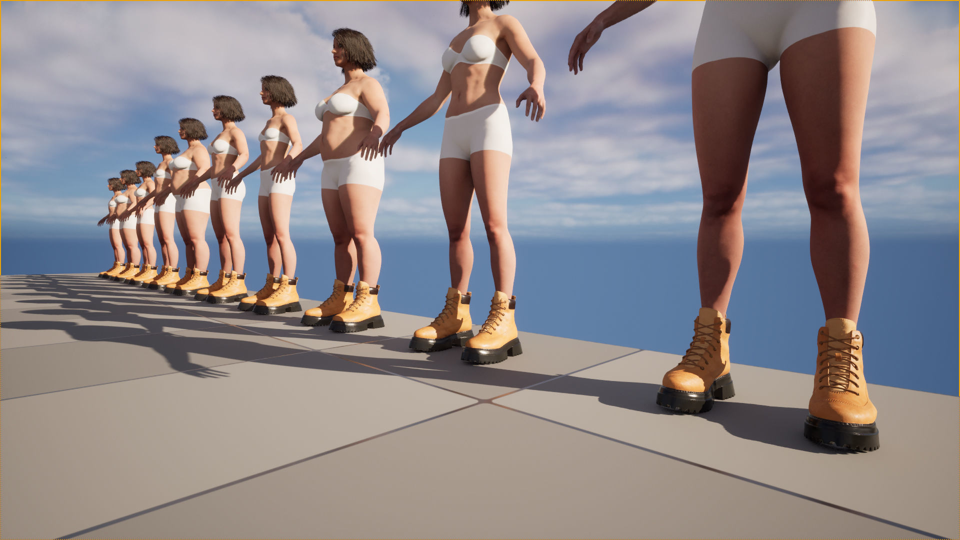 Boots 71 - All MH Bodies and UE5 Skeletons - Rigged Low-poly 3D model_18