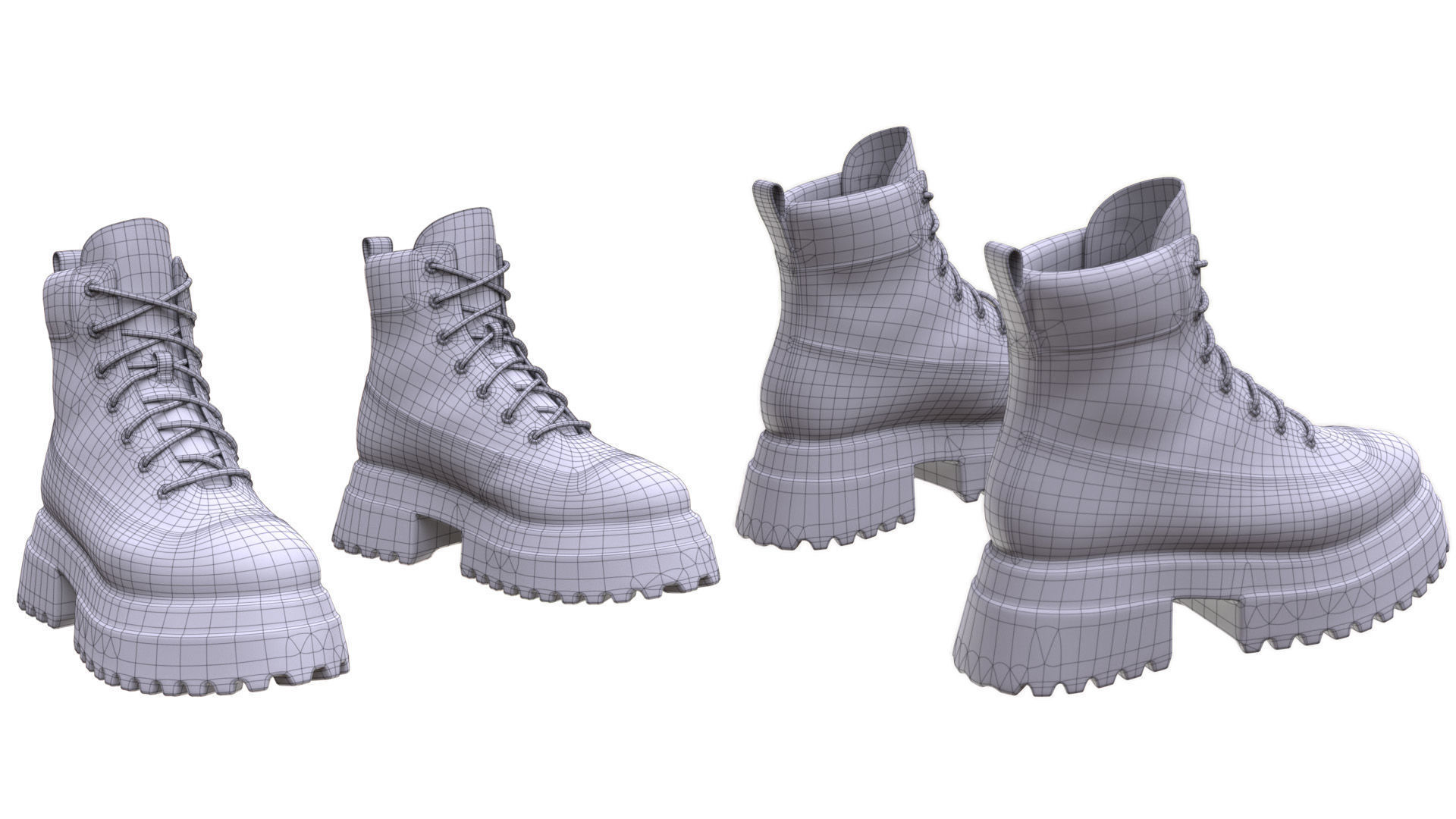 Boots 71 - All MH Bodies and UE5 Skeletons - Rigged Low-poly 3D model_22