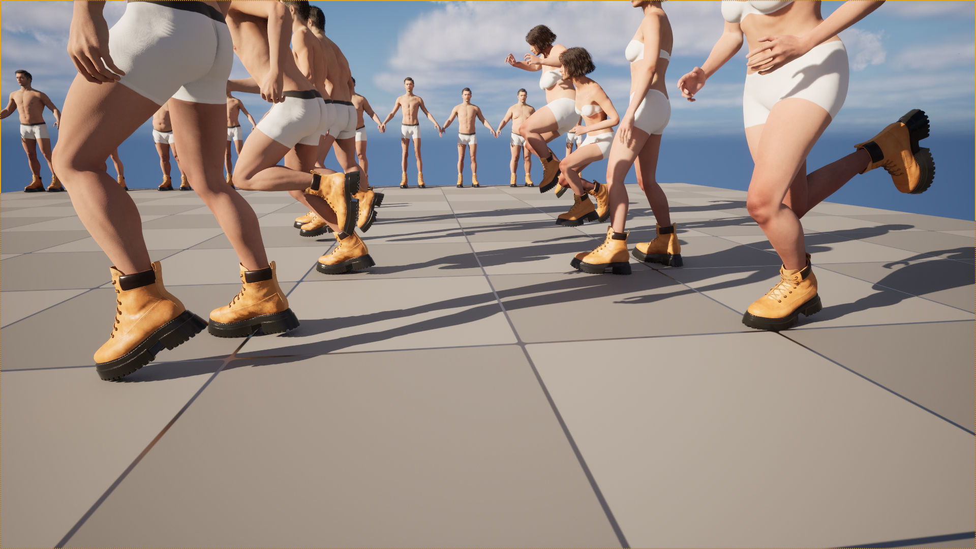 Boots 71 - All MH Bodies and UE5 Skeletons - Rigged Low-poly 3D model_19