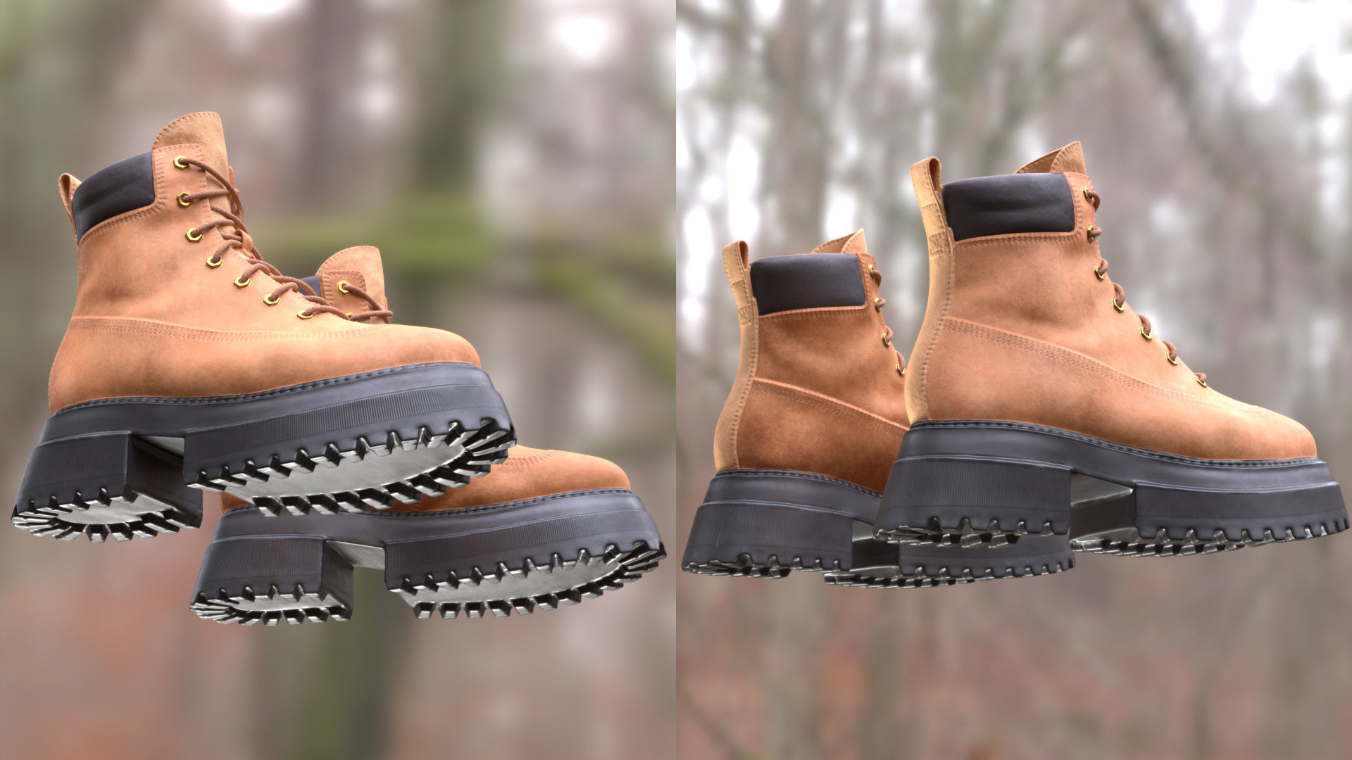 Boots 71 - All MH Bodies and UE5 Skeletons - Rigged Low-poly 3D model_12