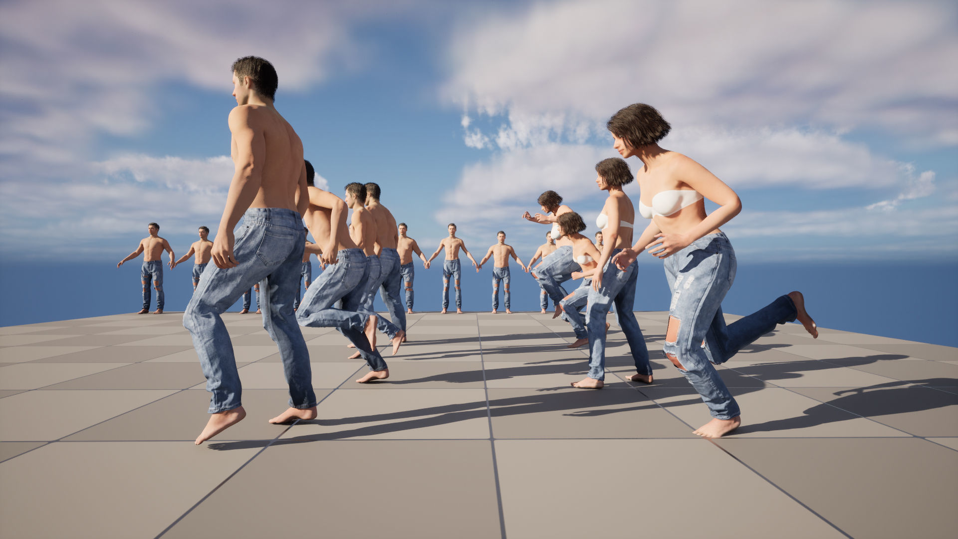 Jeans 70 - All MH Bodies and UE5 Skeletons - Rigged Low-poly 3D model_19