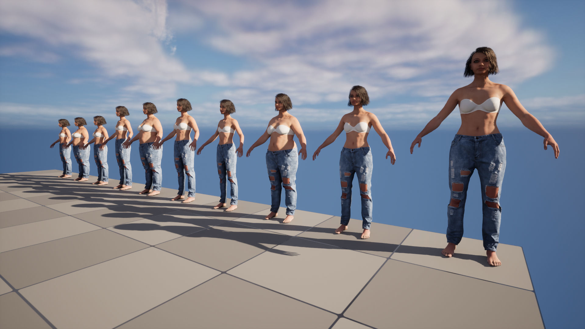 Jeans 70 - All MH Bodies and UE5 Skeletons - Rigged Low-poly 3D model_18