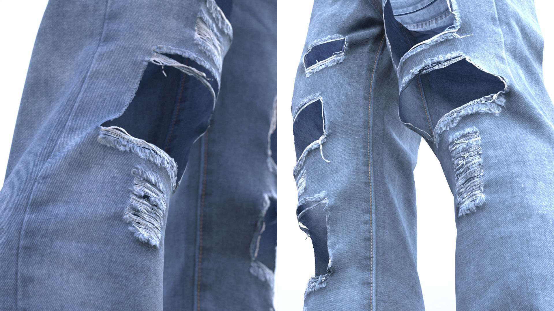 Jeans 70 - All MH Bodies and UE5 Skeletons - Rigged Low-poly 3D model_14