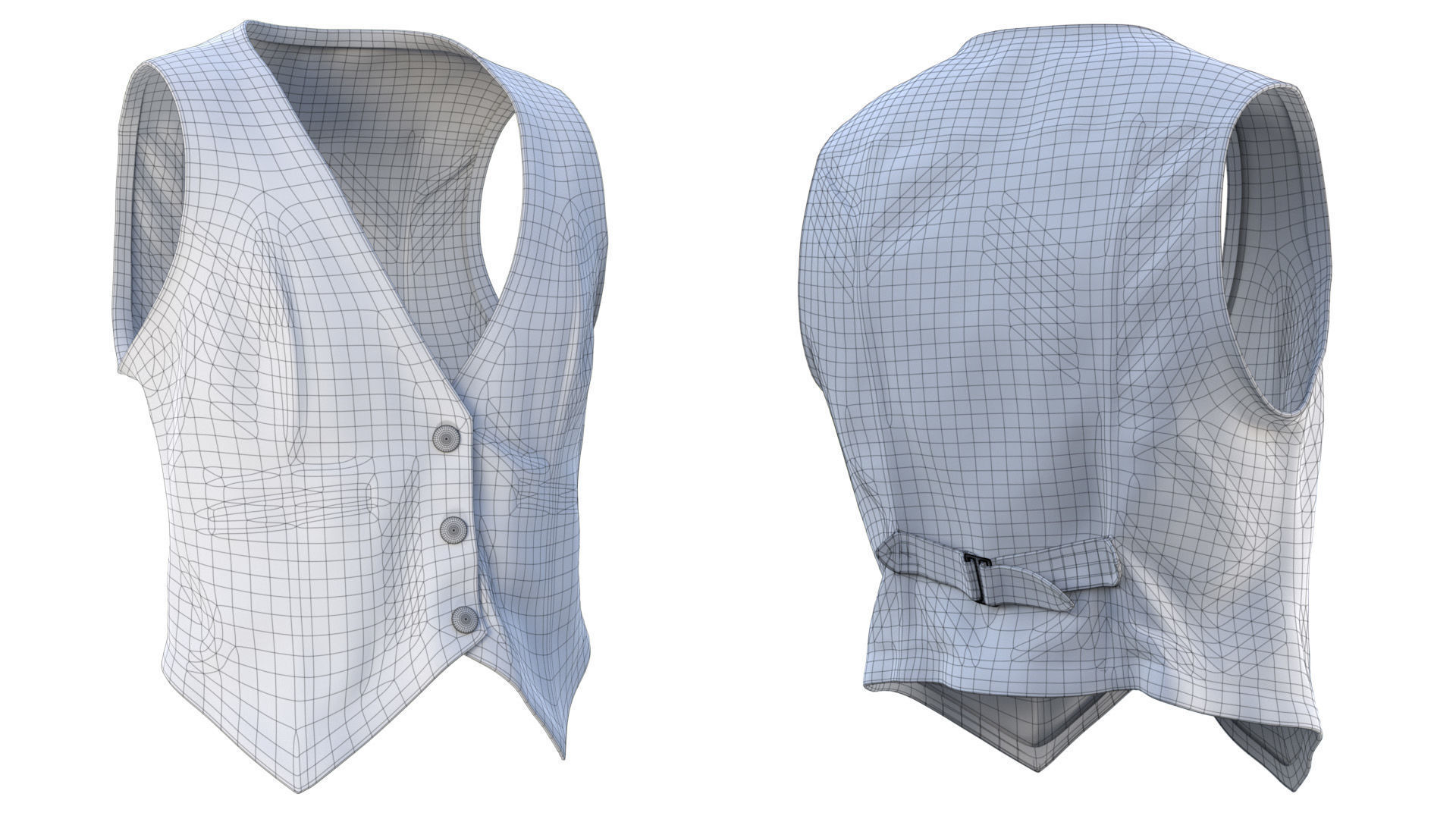 Vest 69 - All MH Bodies and UE5 Skeletons - Rigged Low-poly 3D model_22