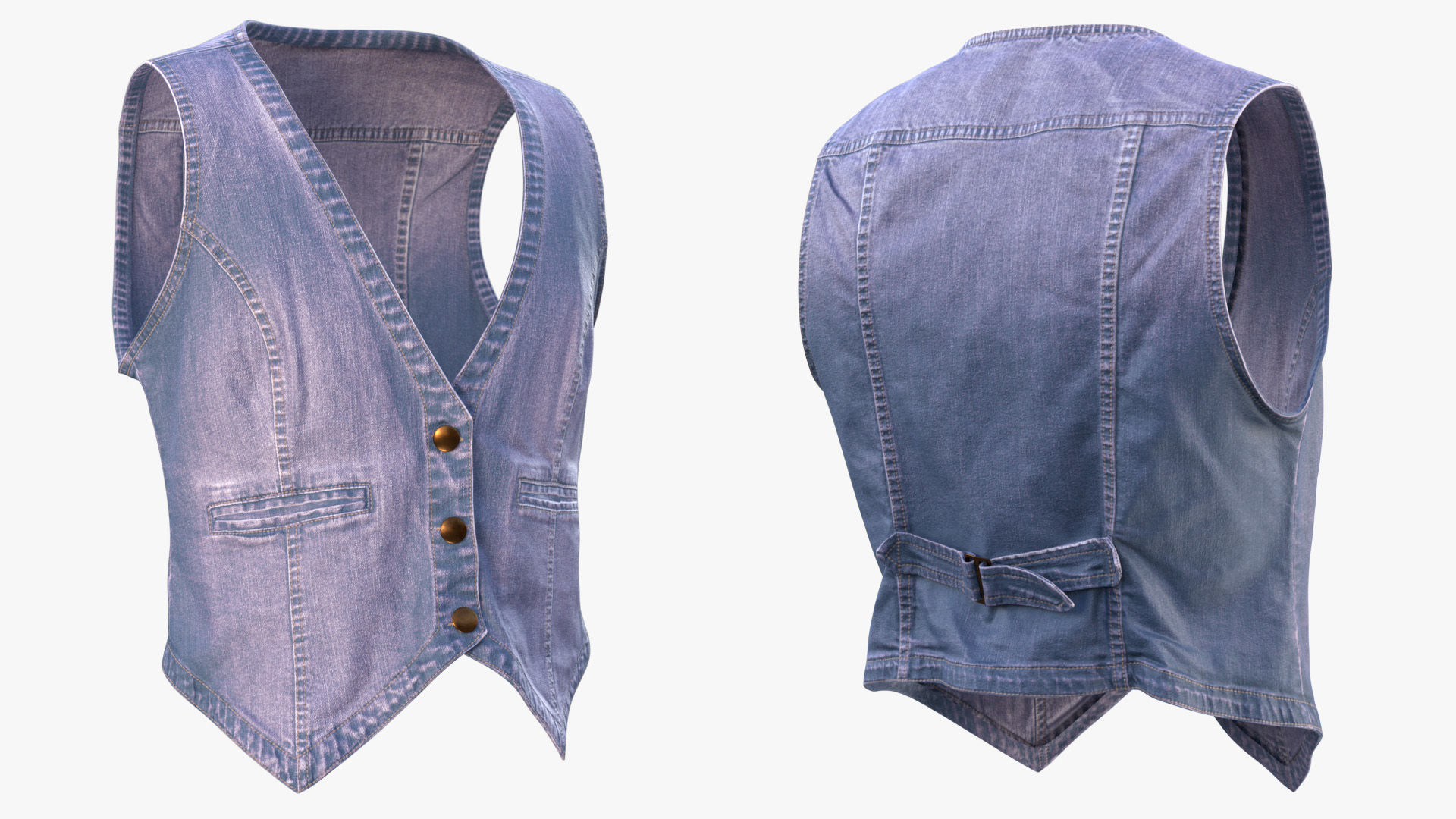 Vest 69 - All MH Bodies and UE5 Skeletons - Rigged Low-poly 3D model_4