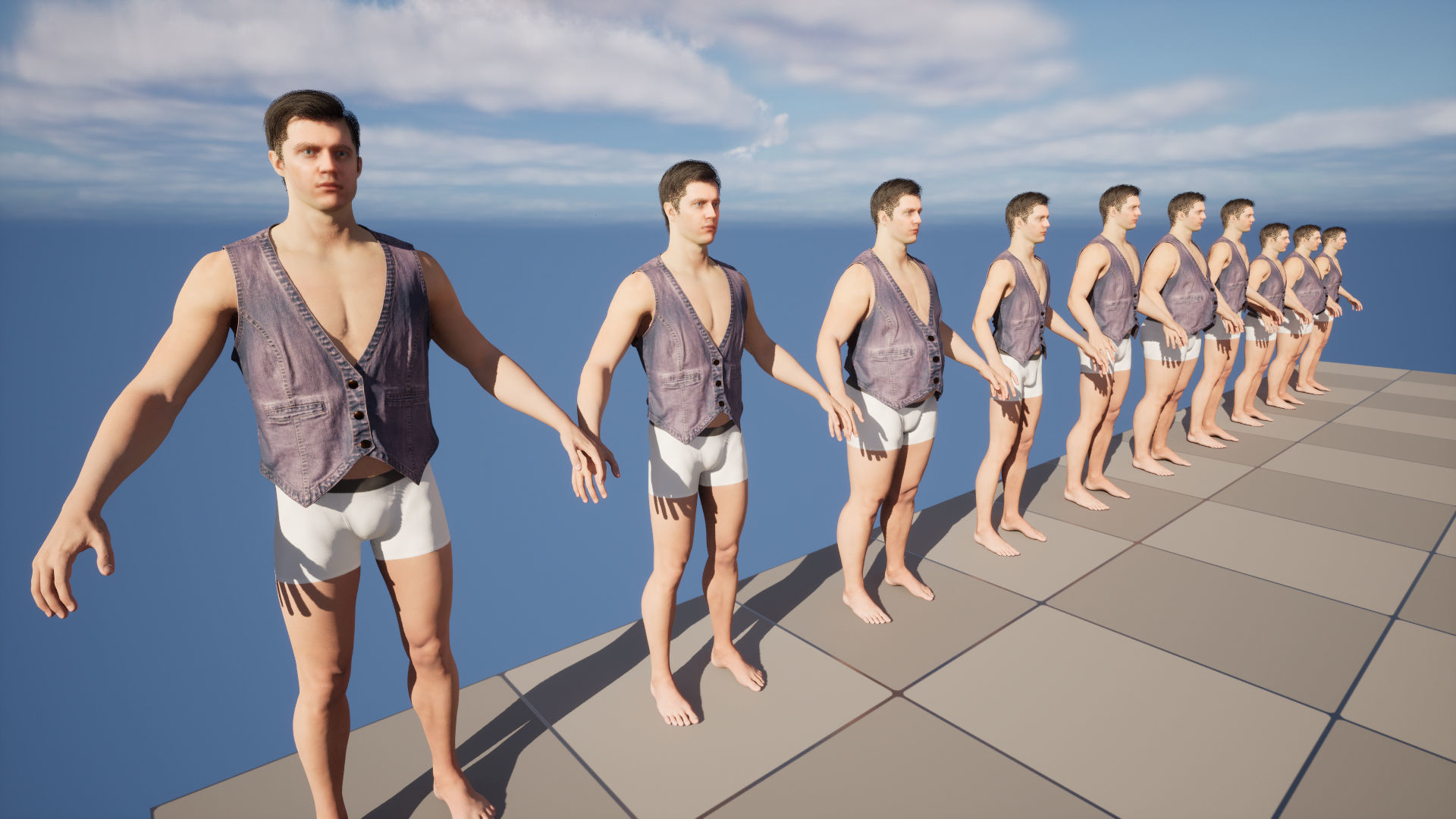 Vest 69 - All MH Bodies and UE5 Skeletons - Rigged Low-poly 3D model_17