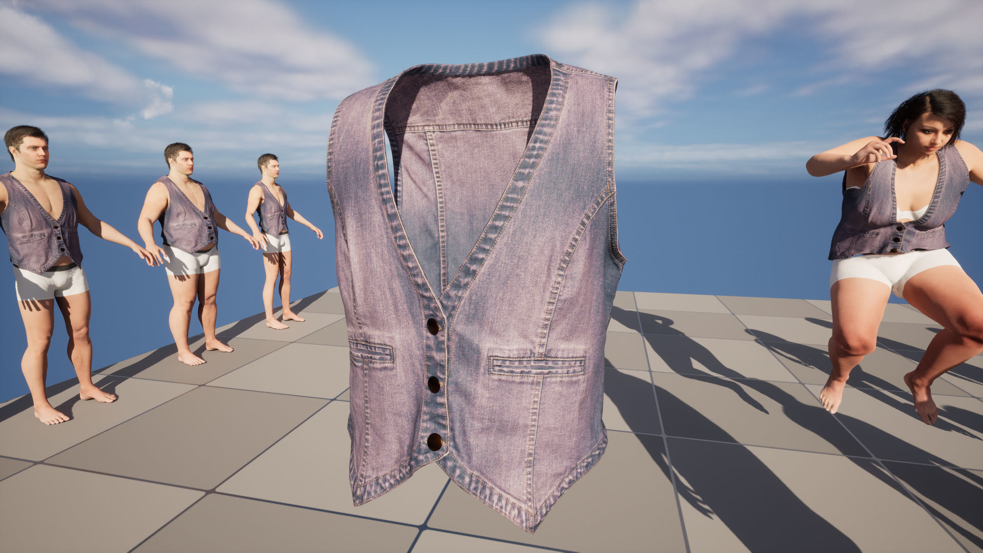 Vest 69 - All MH Bodies and UE5 Skeletons - Rigged Low-poly 3D model_20
