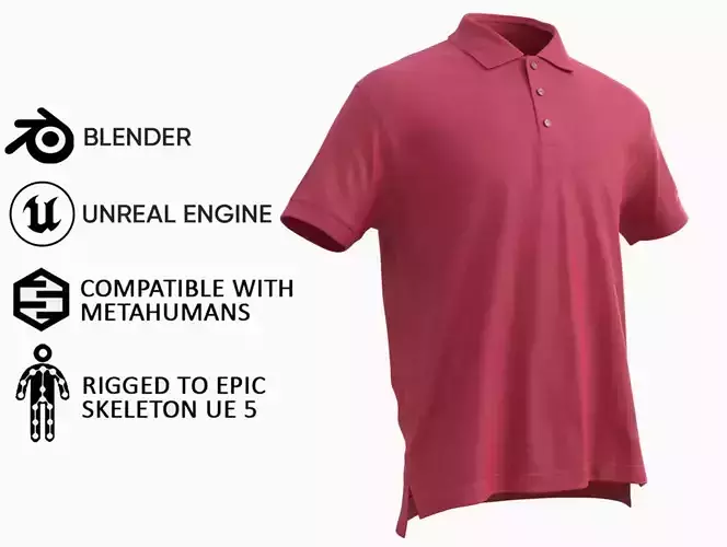 Polo 67 - All MH Bodies and UE5 Skeletons - Rigged Low-poly 3D model