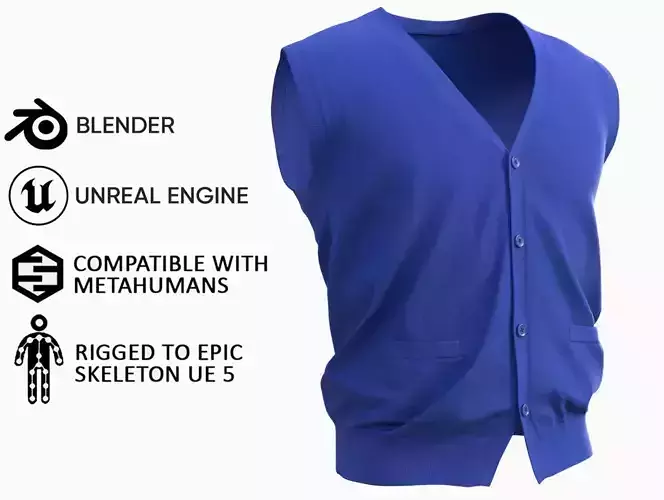 Cardigan 66 - All MH Bodies and UE5 Skeletons - Rigged